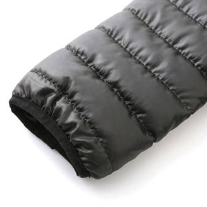 Veste matelassée d'hiver à capuche personnalisée avec logo, en polyester/nylon, pour homme, fermeture éclair, col montant, respirante, chaude, pour l'extérieur, grande taille - Product Image 4