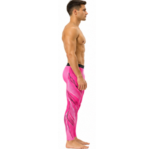 Pantalons de course à compression personnalisés pour hommes, leggings d'entraînement de gym, séchage rapide, respirants, haute élasticité, collants de fitness, fournisseur en gros - Product Image 6