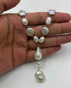 Multi Strand Freshwater <b>Pearl</b> Necklace Layered <b>Pearl</b> Choker Bridal Statement Jewelry <b>Set</b> Custom Wholesale B2B Supply - Product Image 3