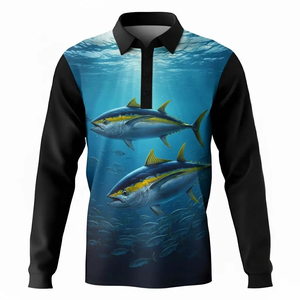 เสื้อโปโลตกปลาแบบกำหนดเองปี 2026 UPF50+ ผลิตตามสั่ง พิมพ์ลายแบบระเหิด กันน้ำ ประสิทธิภาพสูง สำหรับทุกเพศ ผลิตจากโพลีเอสเตอร์ ชุดตกปลา - Product Image 1