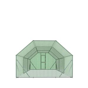 Recinto per Polli in Rete Metallica Zincata Rivestita in PVC, 200 Piedi Quadrati, Chiudibile a Chiave, 10FT X 20FT TMG CRS1020, Recinzioni e Box per Animali - Product Image 2