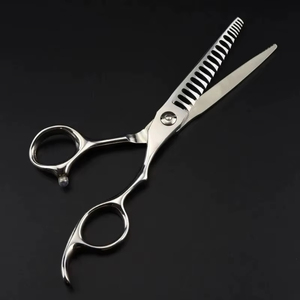 Ciseaux professionnels en acier JP440c, ciseaux à cheveux argentés, ciseaux de maquillage, ciseaux à effiler pour la coupe et le coiffage des cheveux - Product Image 1