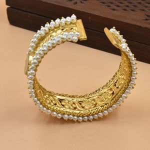 latest trending <b>indian</b> fashionable handmade designer goldplated brass Traditional look openable <b>bangle</b> for girls and wome - Product Image 6