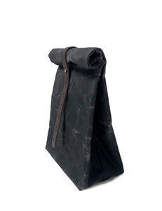 Sac à déjeuner isotherme en toile et cuir durable OEM avec fermeture éclair, sac isotherme imperméable pour repas LCLB-0037 - Product Image 3