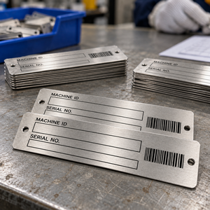 Placa de Identificación de Aluminio Personalizada, Placa de Datos Impresa para Equipos Industriales, Fabricante OEM - Product Image 5