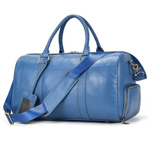 Sac de voyage vintage en cuir unisexe avec fermeture éclair, sangle réglable, grande capacité, poignée souple marron - Product Image 2
