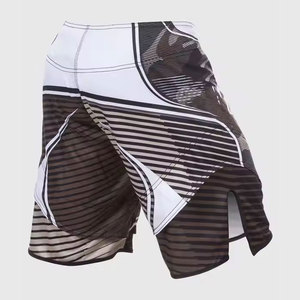 Pantalones Cortos Deportivos para Hombre, Sólidos, para MMA, con Logotipo Frontal Sublimado, de Secado Rápido, Transpirables, Ecológicos, de Cintura Media, con Bolsillos - Product Image 5