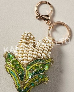 Handmade Durable Beaded Corn Keychain Cute Food <b>Charm</b> Seed <b>Bag</b> Accessory Unique Gift - Product Image 2