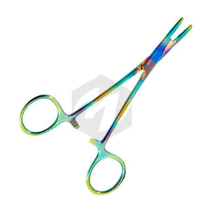 Tijeras Portaagujas Olsen Hegar de 5 1/2 Pulgadas, Acero Inoxidable, Instrumentos Quirúrgicos Médicos, Mango con Recubrimiento de Color para Mejor Agarre - Product Image 4