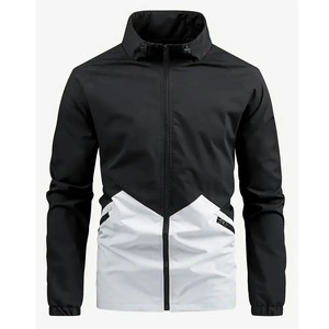 Oem Lightweight Waterproof Windbreaker <b>Men's</b> <b>Jacket</b> High Quality Customized Heavy Duty Stand Collar Front Logo - Product Image 3
