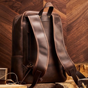 Soft Fabric for Everyday Use Factory Price Outdoor Leather Laptop <b>Backpack</b> for Women Lightweight Breathable Leather <b>Backpack</b> Bag - Product Image 3