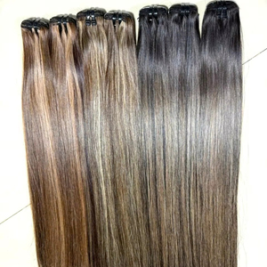 ¡Super Oferta! Extensiones de Cabello Natural Remy 100% Virgen a Granel, Doble Trama a Máquina, Sin Costuras, Color Piano, de 6 a 32 Pulgadas - Product Image 1