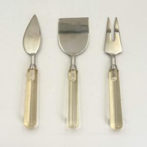 Couteau, fourchette et épandeur à beurre personnalisés en acier inoxydable avec manche en résine pour restaurants - Product Image 2