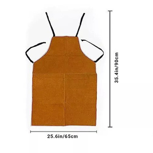 New Design Plain Sleeveless Cowhide Split <b>Leather</b> Welding <b>Apron</b> Heat Spark Resistant High Performance Flame Retardant Custom - Product Image 4