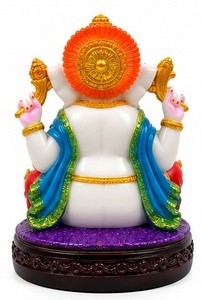 Hand Painted Resin Lord Ganesha Sculpture Hindu God Figurine <b>Elephant</b> Head Statue for Home <b>Decor</b> - Product Image 5