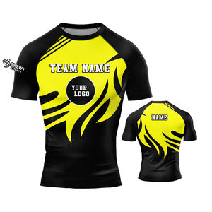 Couleurs et tailles personnalisables Manches courtes UPF50 Respirant Écologique Séchage rapide Vêtements de sport Rash Guard - Product Image 6