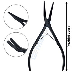 Kit d'outils professionnels en acier inoxydable pour extensions de cheveux, usage commercial, multifonctionnel, pinces plates et courbées de 7 pouces, clips, aiguilles - Product Image 4