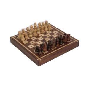 Jeu d'échecs pliable en bois de haute qualité, échiquier magnétique artisanal, jeux de société de voyage, étui de rangement, cadeau, plateau d'échecs - Product Image 5