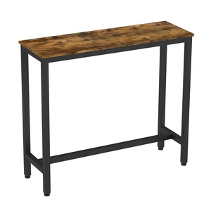 Mesa Consola de Madera Maciza Rústica de Alta Calidad Estilo Industrial Vintage, Mesa de Bar con Superficie de Madera para Hotel, Restaurante y Cafetería - Product Image 3