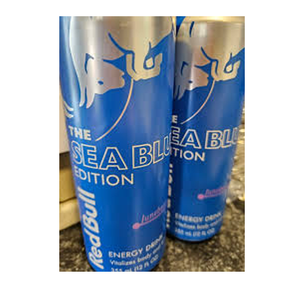 Bebida Energética Red Bull Sea Blue Edition Sabor Juneberry Auténtica, 24 Latas de 250ml con 80mg de Cafeína, Edición Limitada de Verano, Venta al Por Mayor - Product Image 1