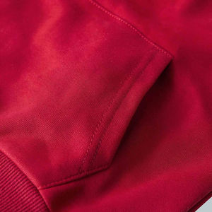 Sweat à capuche en molleton de coton couleur bordeaux uni, petite taille, pour enfants, avec poches, respirant, personnalisable, pour garçons - Product Image 5