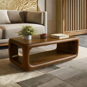 โต๊ะกาแฟทันสมัยแบบ2025โต๊ะกลางไม้ขอบสดโต๊ะทำจากไม้ธรรมชาติทำด้วยมือโต๊ะคำว่า japandi Wabi-Sabi ตกแต่ง - Product Image 2