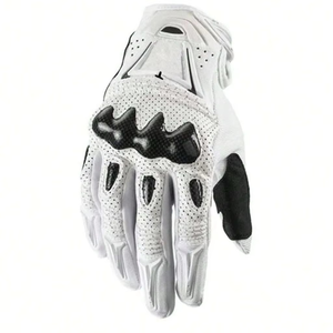 Guantes de Motociclismo de Cuero Genuino con Diseño Nuevo, Logotipo Personalizado, Ligeros, Resistentes al Viento, Cierre de Gancho y Bucle, Alta Calidad - Product Image 1