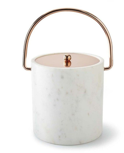 Seau à glace en marbre de qualité supérieure, refroidisseur de boissons pour cuisine, seau à glace en marbre blanc naturel authentique, refroidisseur de boissons pour fête - Product Image 2