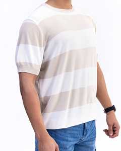 Camiseta de Punto Ligera para Hombre, Camiseta Informal Cómoda, Camiseta de Tela Texturizada Transpirable, Fabricante Mayorista OEM - Product Image 4