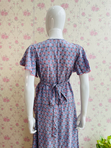 Vestido de verano transpirable con estampado de bloques a mano de alta calidad - Product Image 5