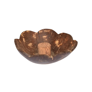 Porte-encens artisanal en coquille de noix de coco, design unique, support pour bâtonnets d'encens, cadeau pour les inaugurations de maisons, Diwali, du Vietnam - Product Image 1