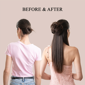 Chignon naturel désordonné |   Cheveux humains indiens Remy |   Chignon à clipser en cheveux vierges naturels - Product Image 5