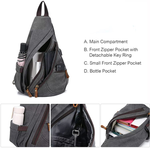 Sac bandoulière léger, sac messager, sac à bandoulière décontracté et tendance avec sangle réglable, vente en gros, sac bandoulière promotionnel personnalisé - Product Image 5