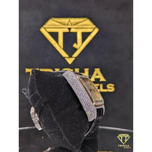 Montre mécanique automatique vintage de luxe Trisha Jewels, diamant cultivé en laboratoire, acier inoxydable - Product Image 3