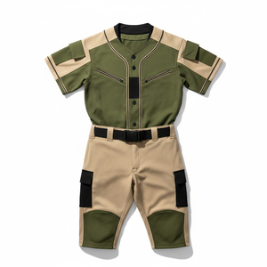 Custom Logo Full Sublimation Baseball Jersey V Neck Breathable Dry Fit Soft Performance Sports Team Uniform <b>Tops</b> - Product Image 1