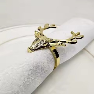Anillo de Servilleta de Metal de Estilo Exclusivo, Accesorio Decorativo para Mesa, para Banquetes de Boda, Restaurantes, Cenas y Decoración del Hogar - Product Image 4