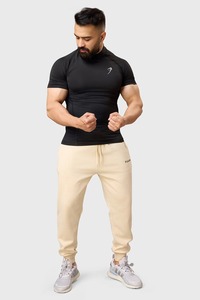 athletic gym compression tshirt men workout fitness tee quick dry stretch sportswear supplier - Product Image 2