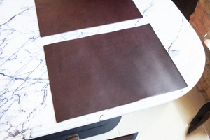 Sets de table en cuir véritable résistants aux intempéries pour l'extérieur, résistants à la chaleur, en cuir de vachette, en gros, directement de l'usine LPM-0020 - Product Image 3