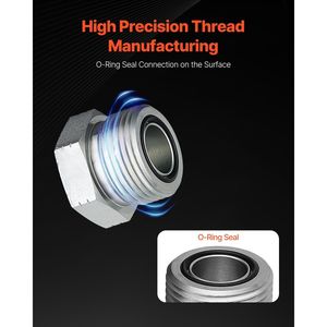 Kit di 72 Pezzi di Guarnizioni O-Ring ORFS per Raccordi Idraulici, Tappi e Cappucci Misure 4-16 Modello D0100X327Q8 - Product Image 3