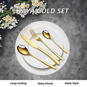 Ensemble de couverts modernes en acier inoxydable doré, style indien, pour mariages, restaurants et grands dîners, design classique - Product Image 6