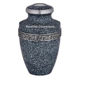 Urne funéraire grecque de haute qualité pour adultes Urne funéraire en métal aluminium bicolore avec bande gravée Fabricant d'urnes en gros - Product Image 6