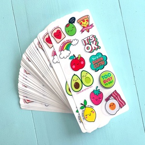 ตกแต่งกันน้ำกลางแจ้ง/ในร่มติดทนนานพีวีซีไวนิลจูบตัดที่กำหนดเองแผ่นสติกเกอร์ A4ขนาดแผ่น A5 A6แผ่นสติกเกอร์ - Product Image 6