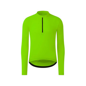 เสื้อปั่นจักรยานแขนยาวสีเขียวนีออนสำหรับผู้ชายผู้หญิงสวมใส่เพื่อประสิทธิภาพสูง - Product Image 1