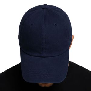 Casquette de baseball brodée bleu marine pour joueur de football, ajustable, en coton, style papa, sport décontracté, unisexe, personnalisable OEM ODM, vente en gros, directement de l'usine - Product Image 1