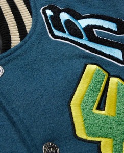 Latest Casual Canvas Varsity <b>Jacket</b> OEM Outdoor Winter Chenille Patch Embroidered Front Waterproof Breathable Windproof Mandarin - Product Image 3