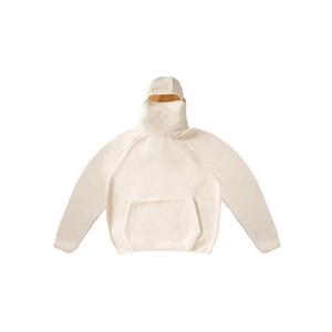 เสื้อฮู้ดดี้ผู้ชายคุณภาพสูง ดีไซน์ OEM แฟชั่น ทันสมัย สีพื้น ปรับแต่งได้ พร้อมหน้ากากคลุมเต็มหน้า สำหรับฤดูหนาว สวมใส่สบาย ผลิตจากผ้าฝ้าย 100% - Product Image 5