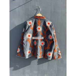 Indian Velvet <b>Jacket</b> Coat Handmade Short Unisex <b>Jacket</b> Coat Uzbek Embroidery <b>Jacket</b> With Inside Cotton Lining <b>Hippies</b> Style Coat - Product Image 6