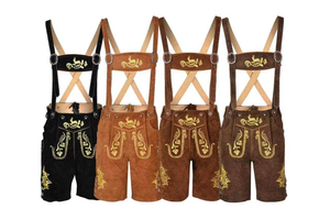 Pantalones Cortos Deportivos Bávaros para Hombre, Estilo Trachten, de Cuero Sintético con Estampado Digital, Antiarrugas y de Secado Rápido, Ideales para el Oktoberfest - Product Image 6