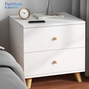Modern <b>Grey</b> Nightstand with <b>Drawer</b> , Wholesale Nightstand Vietnam , High-End Nightstand Manufacturer - Product Image 3
