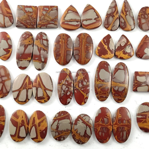 Pierre précieuse naturelle Noreena Jasper en paire avec tailles personnalisables pour la fabrication de colliers pendentifs en argent - Product Image 1